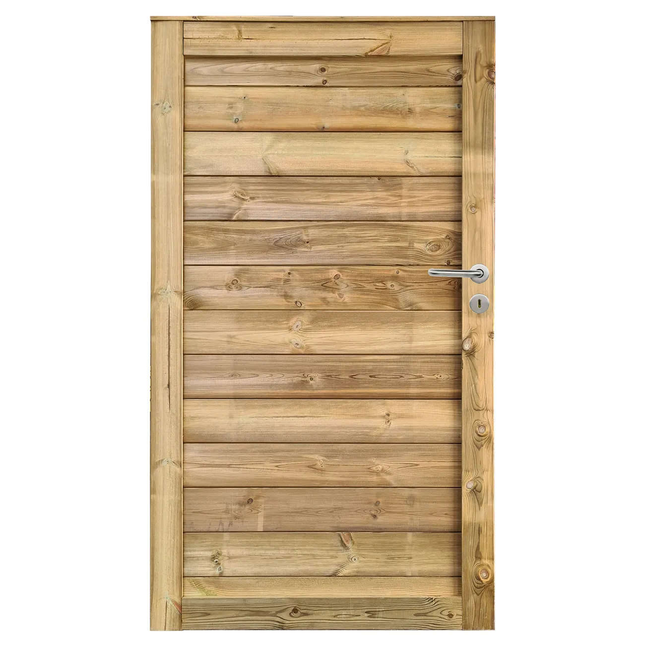 Houten tuinpoort 100x180cm linkse opening - vooraanzicht